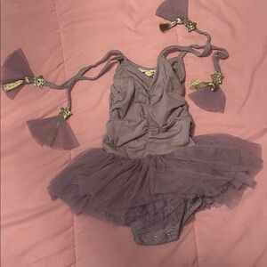 Elegant Purple Tulle Kids Dress